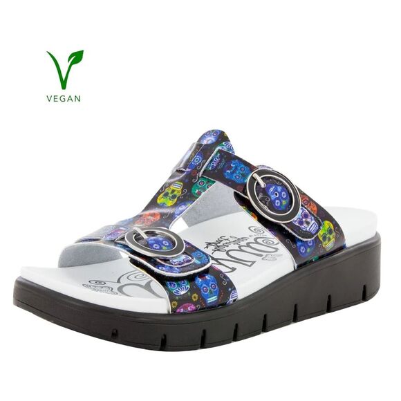 Alegria Vita Sugar Skulls Slide Sandals Size 36 | 6-6.5 - Picture 3 of 14